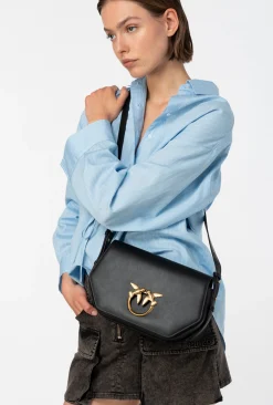 Sacs À Main|PINKO Classic Love Bag Click Exagon Simply Noir-Vieil Or