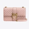 Sacs À Bandoulière|PINKO Classic Love Bag Icon Chevron Rose/Rose Poudre-Or Antique