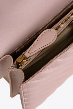 Sacs À Bandoulière|PINKO Classic Love Bag Icon Chevron Rose/Rose Poudre-Or Antique