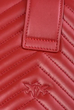 Sacs À Bandoulière|PINKO Classic Love Bag Icon Chevron Rouge Rubis-Or Antique