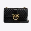Sacs À Bandoulière|PINKO Classic Love Bag Icon Chevron Noir-Vieil Or