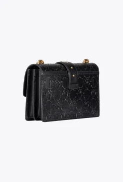Sacs À Bandoulière|PINKO Classic Love Bag Icon New Monogram Noir-Vieil Or