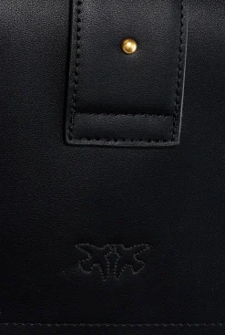 Sacs À Bandoulière|PINKO Classic Love Bag Icon Simply Noir-Vieil Or