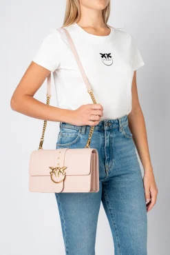 Sacs À Bandoulière|PINKO Classic Love Bag Icon Simply Rose/Rose Poudre-Or Antique