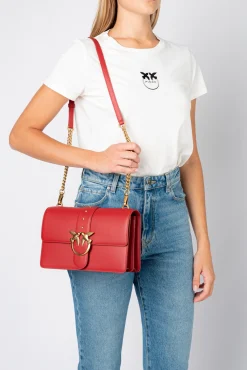 Sacs À Bandoulière|PINKO Classic Love Bag Icon Simply Rouge Rubis-Or Antique