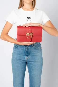 Sacs À Bandoulière|PINKO Classic Love Bag Icon Simply Rouge Rubis-Or Antique