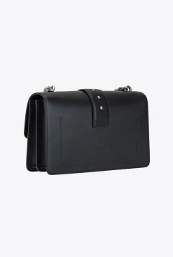Sacs À Bandoulière|PINKO Classic Love Bag Icon Simply Noir-Vieil Argent