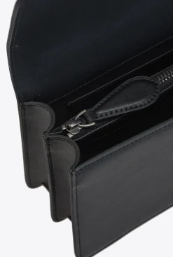 Sacs À Bandoulière|PINKO Classic Love Bag Icon Simply Noir-Vieil Argent