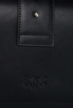Sacs À Bandoulière|PINKO Classic Love Bag Icon Simply Noir-Vieil Argent