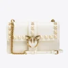 Sacs De Soirée|PINKO Classic Love Bag One Painted Studs Blanc+Blanc-Or Antique