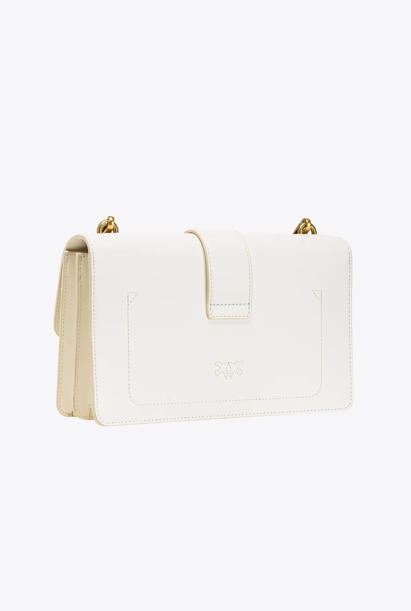 Sacs De Soirée|PINKO Classic Love Bag One Painted Studs Blanc+Blanc-Or Antique