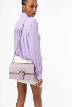 Sacs Portés Épaule|PINKO Classic Love Bag One Simply Iris-Or Antique