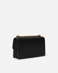 Sacs Portés Épaule|PINKO Classic Love Bag One Simply Noir-Vieil Or