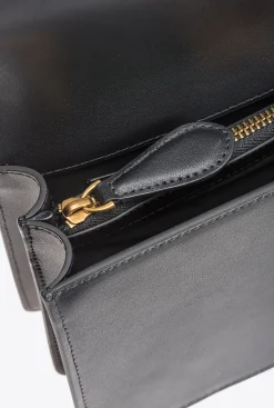 Sacs Portés Épaule|PINKO Classic Love Bag One Simply Noir-Vieil Or