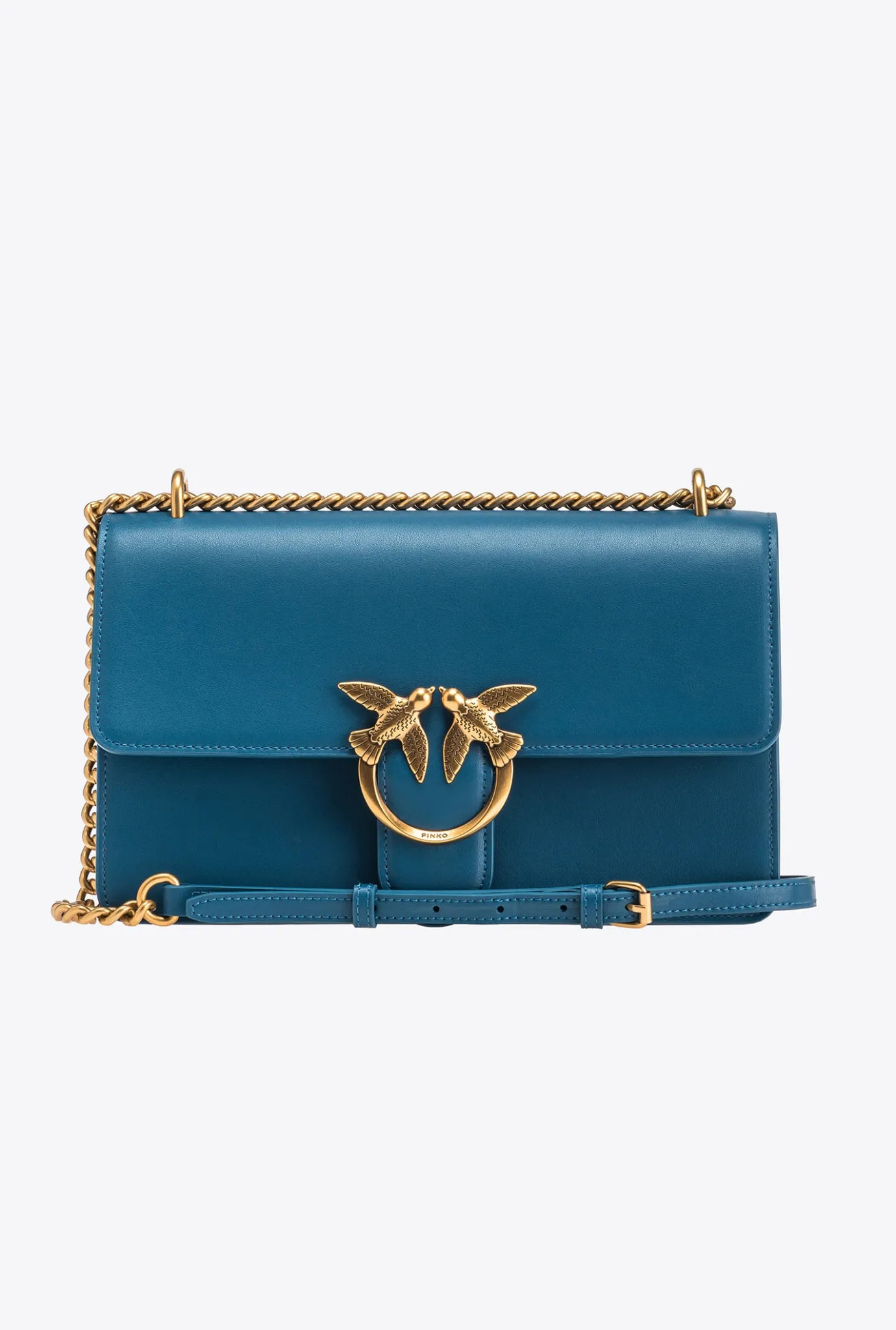 Sacs Portés Épaule|PINKO Classic Love Bag One Simply Sarcelle-Or Antique