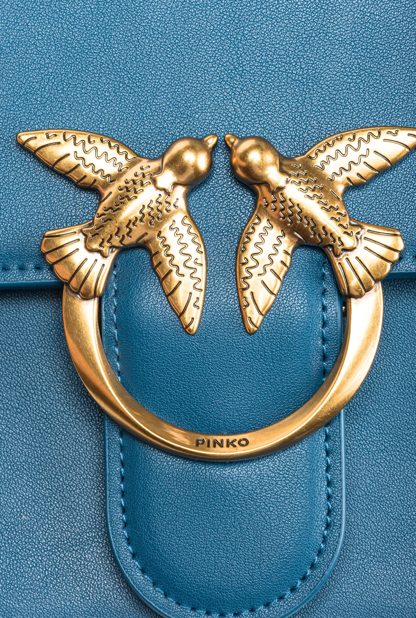 Sacs Portés Épaule|PINKO Classic Love Bag One Simply Sarcelle-Or Antique