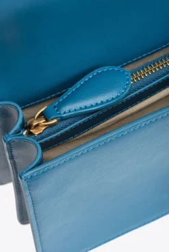 Sacs Portés Épaule|PINKO Classic Love Bag One Simply Sarcelle-Or Antique