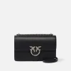 Sacs Portés Épaule|PINKO Classic Love Bag One Simply Noir-Vieil Argent