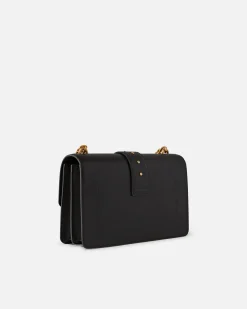 Sacs À Bandoulière|PINKO Classic Love Bag One Simply Noir-Vieil Or