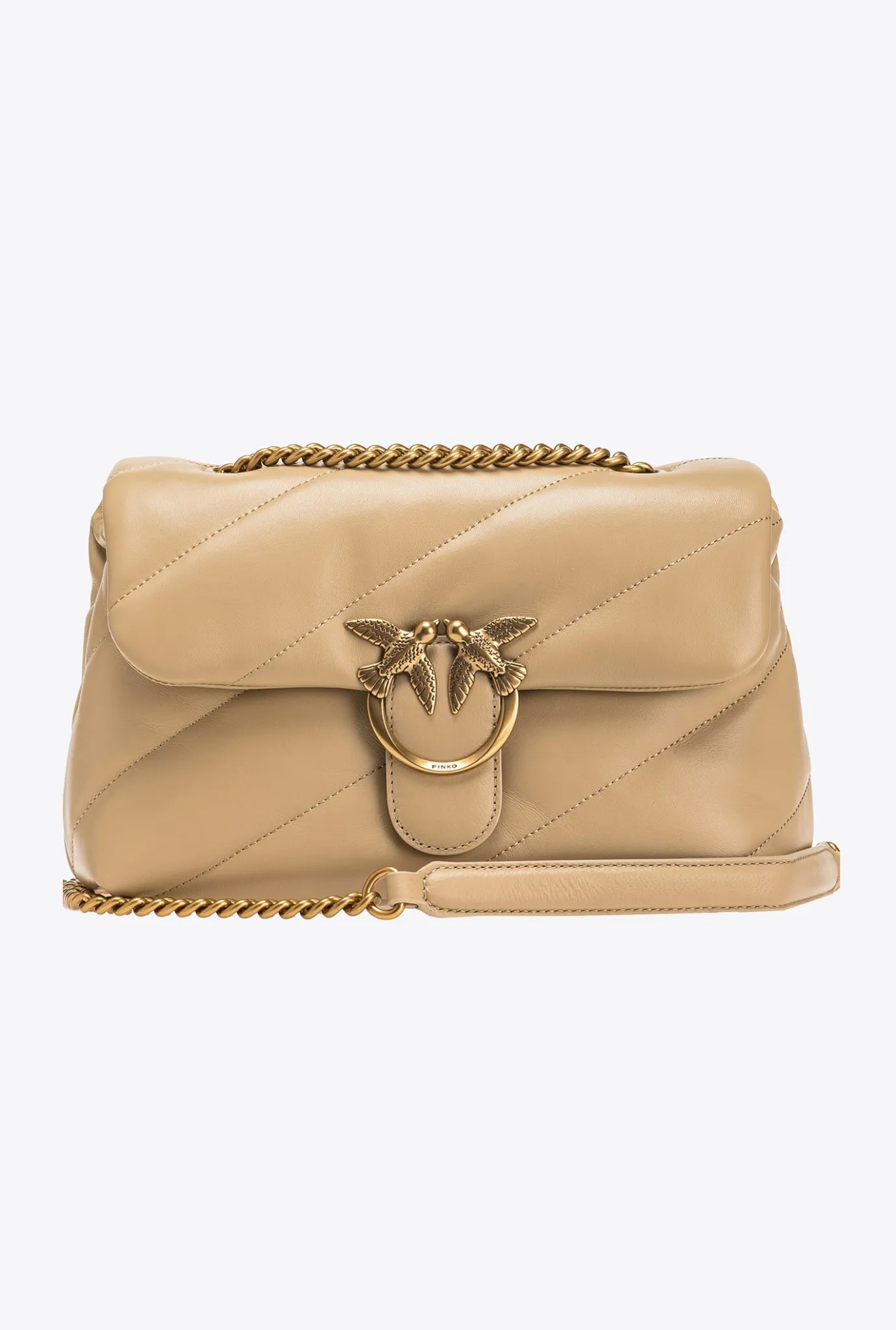 Sacs Portés Épaule|PINKO Classic Love Bag Puff Maxi Quilt Sable-Or Antique