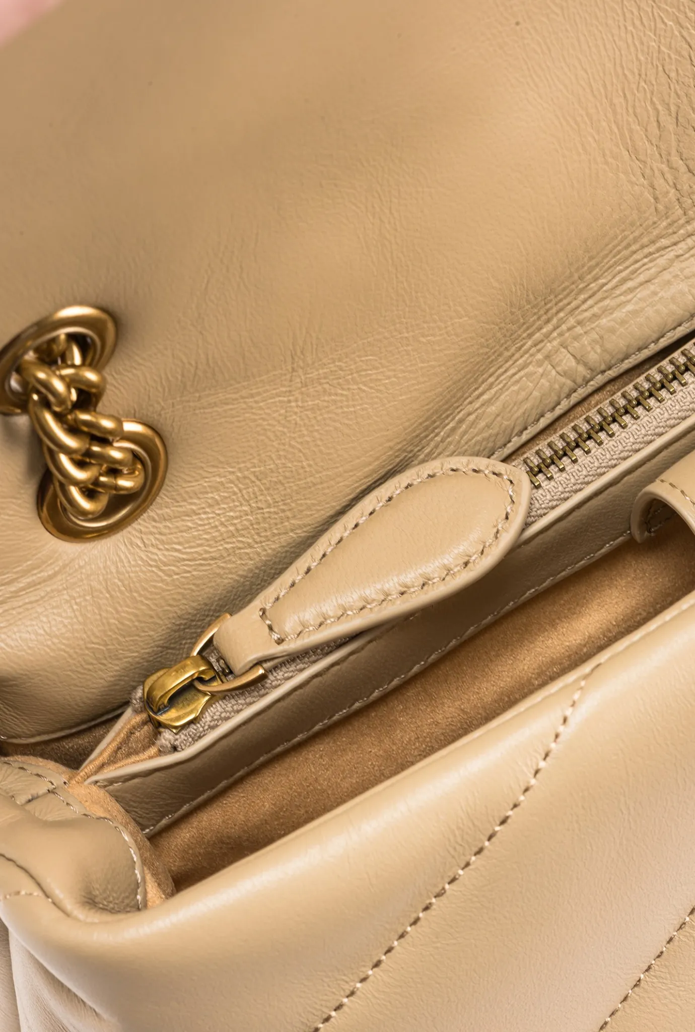 Sacs Portés Épaule|PINKO Classic Love Bag Puff Maxi Quilt Sable-Or Antique
