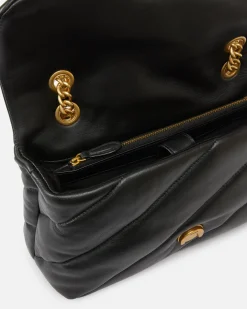 Sacs Portés Épaule|PINKO Classic Love Bag Puff Maxi Quilt Noir-Vieil Or