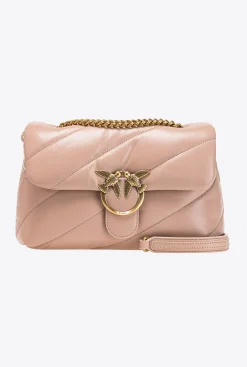 Sacs Portés Épaule|PINKO Classic Love Bag Puff Maxi Quilt Rose/Rose Poudre-Or Antique