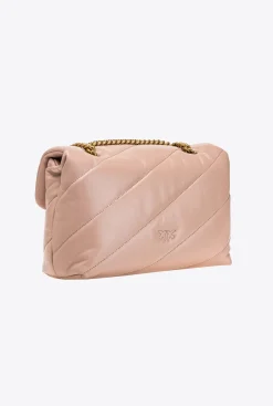 Sacs Portés Épaule|PINKO Classic Love Bag Puff Maxi Quilt Rose/Rose Poudre-Or Antique