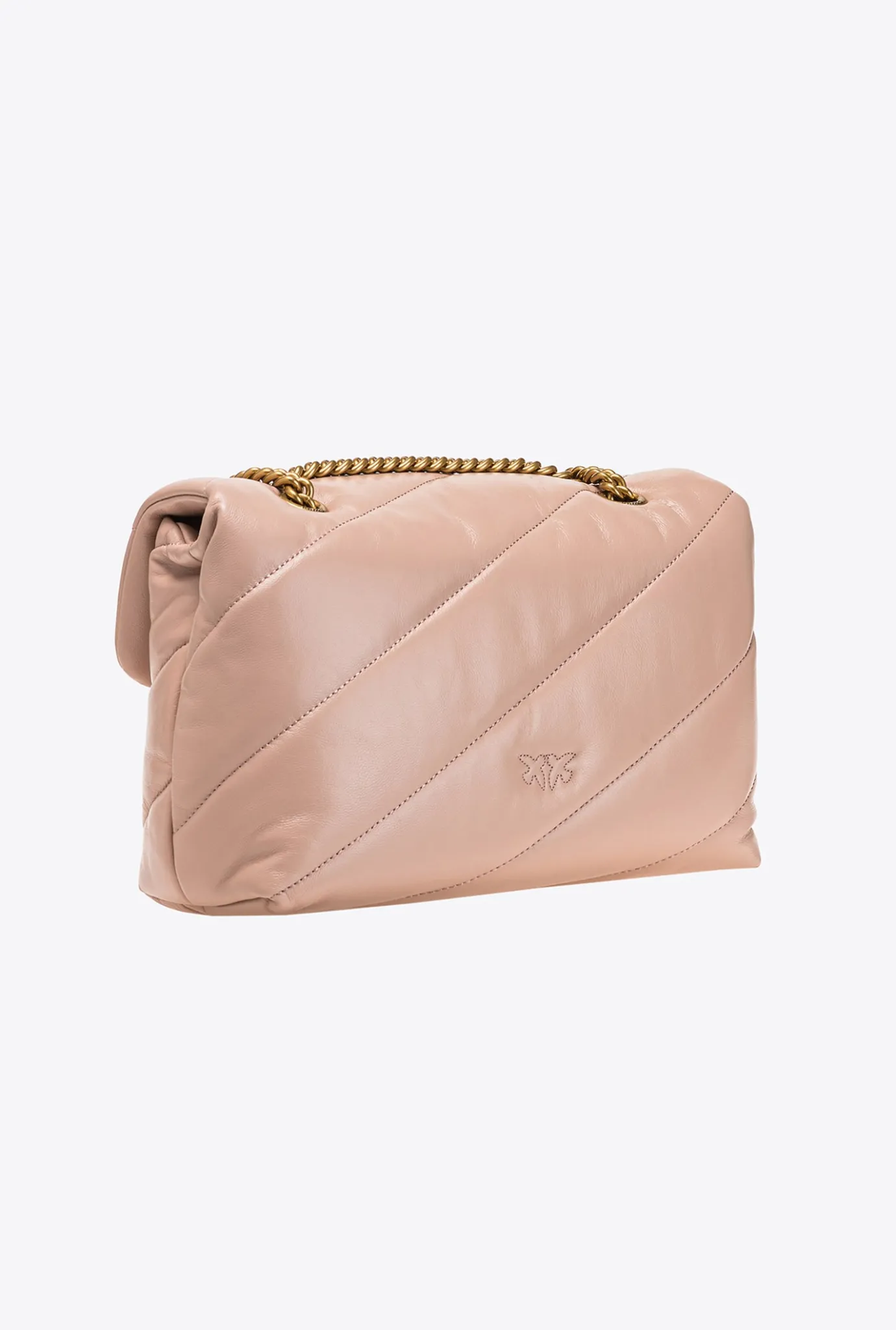 Sacs Portés Épaule|PINKO Classic Love Bag Puff Maxi Quilt Rose/Rose Poudre-Or Antique