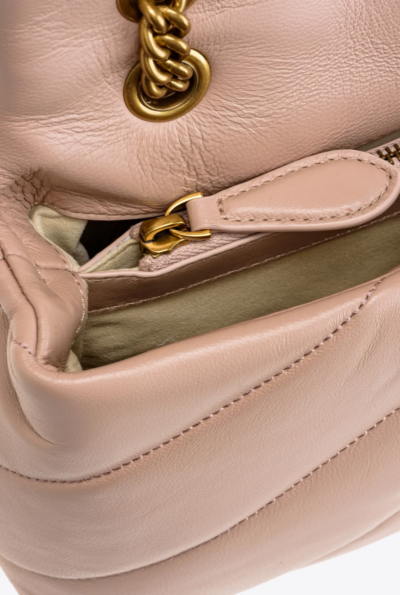 Sacs Portés Épaule|PINKO Classic Love Bag Puff Maxi Quilt Rose/Rose Poudre-Or Antique