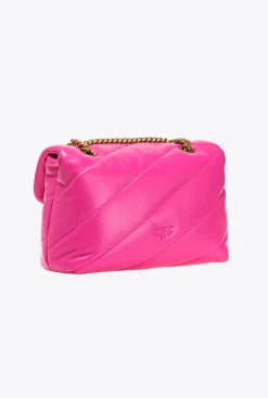 Sacs Portés Épaule|PINKO Classic Love Bag Puff Maxi Quilt Fuchsia-Or Antique