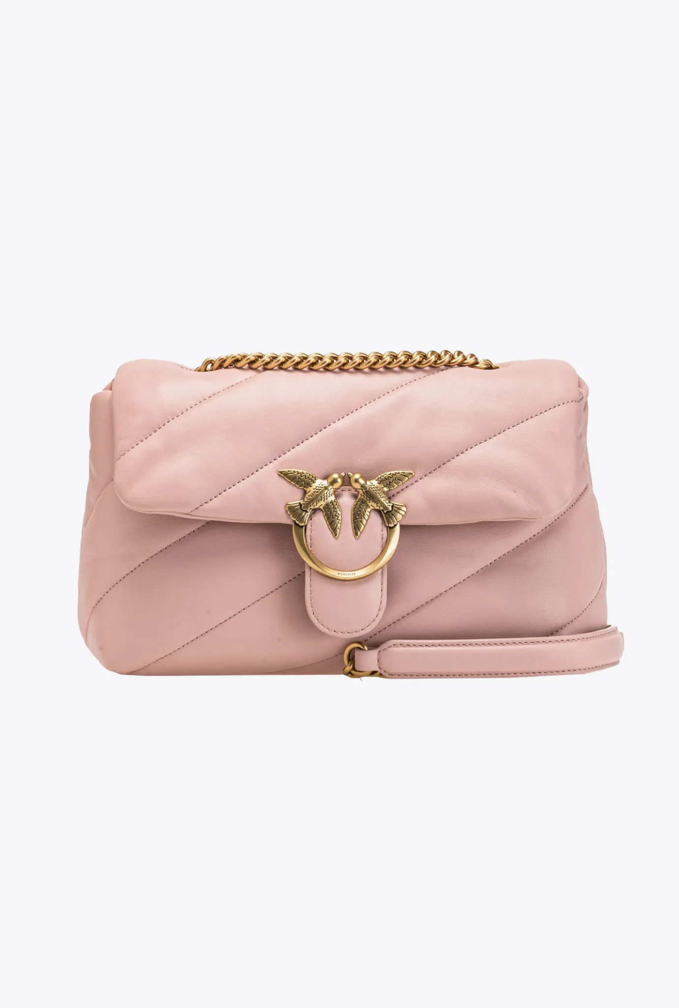 Sacs Portés Épaule|PINKO Classic Love Bag Puff Maxi Quilt Rose/Rose Poudre-Or Antique