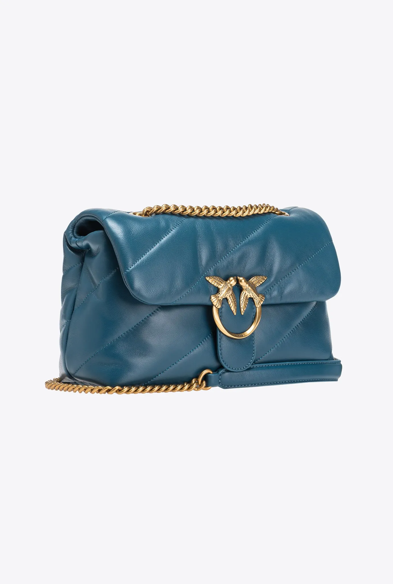 Sacs Portés Épaule|PINKO Classic Love Bag Puff Maxi Quilt Sarcelle-Or Antique