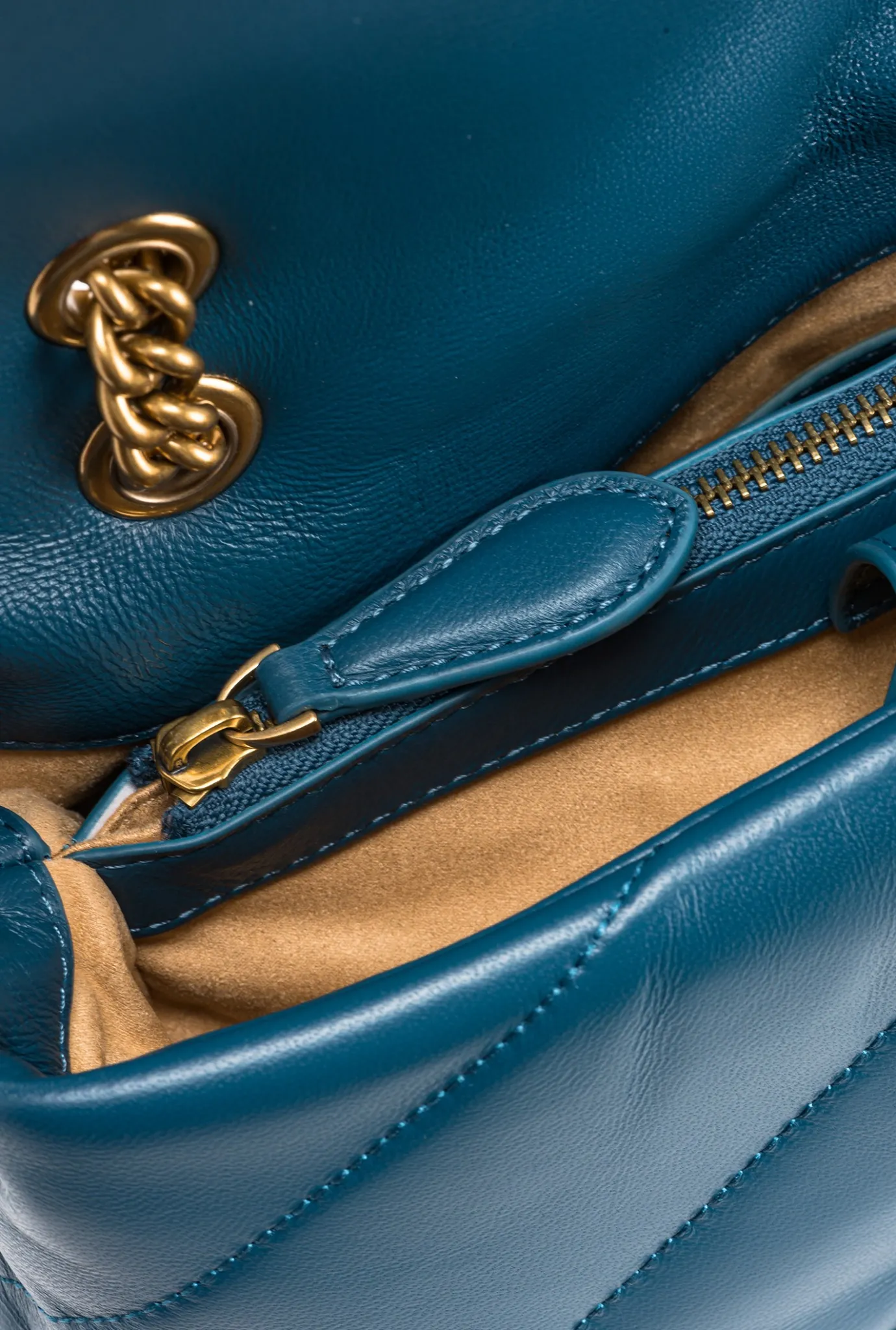 Sacs Portés Épaule|PINKO Classic Love Bag Puff Maxi Quilt Sarcelle-Or Antique