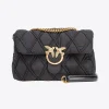Sacs Portés Épaule|PINKO Classic Love Bag Puff Rhombus Noir-Vieil Or