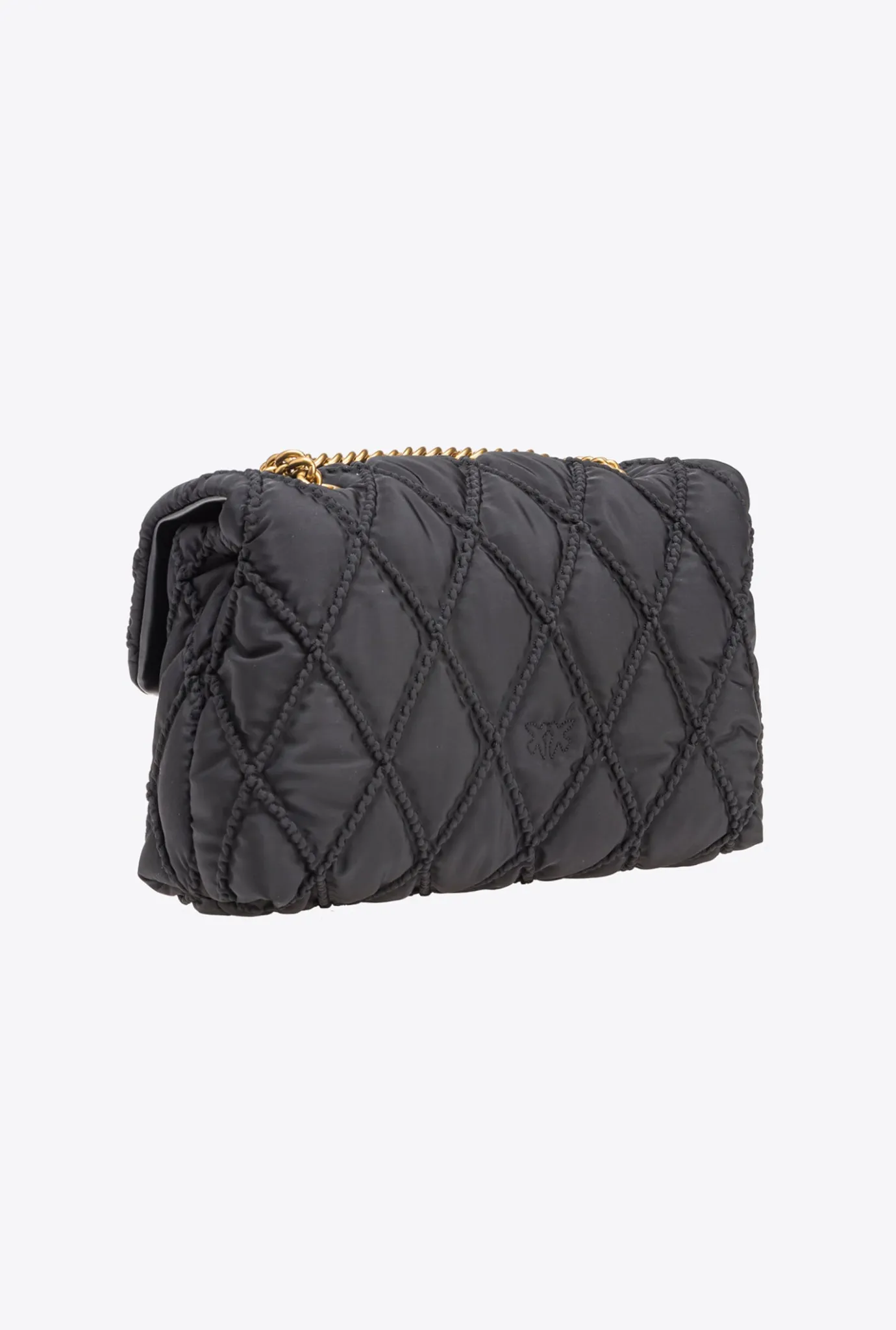 Sacs Portés Épaule|PINKO Classic Love Bag Puff Rhombus Noir-Vieil Or