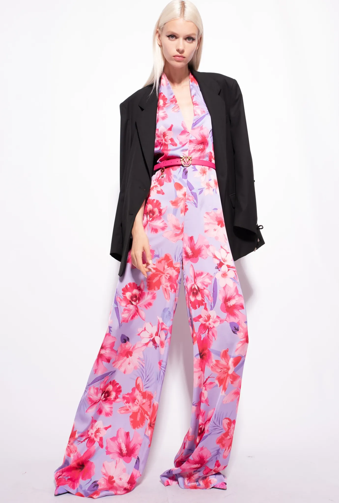 Robes|PINKO Combinaison A Imprime Floral Lilas/Rose Clair/Fuchsia