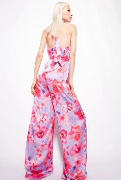 Robes|PINKO Combinaison A Imprime Floral Lilas/Rose Clair/Fuchsia