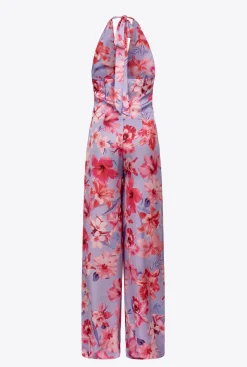 Robes|PINKO Combinaison A Imprime Floral Lilas/Rose Clair/Fuchsia