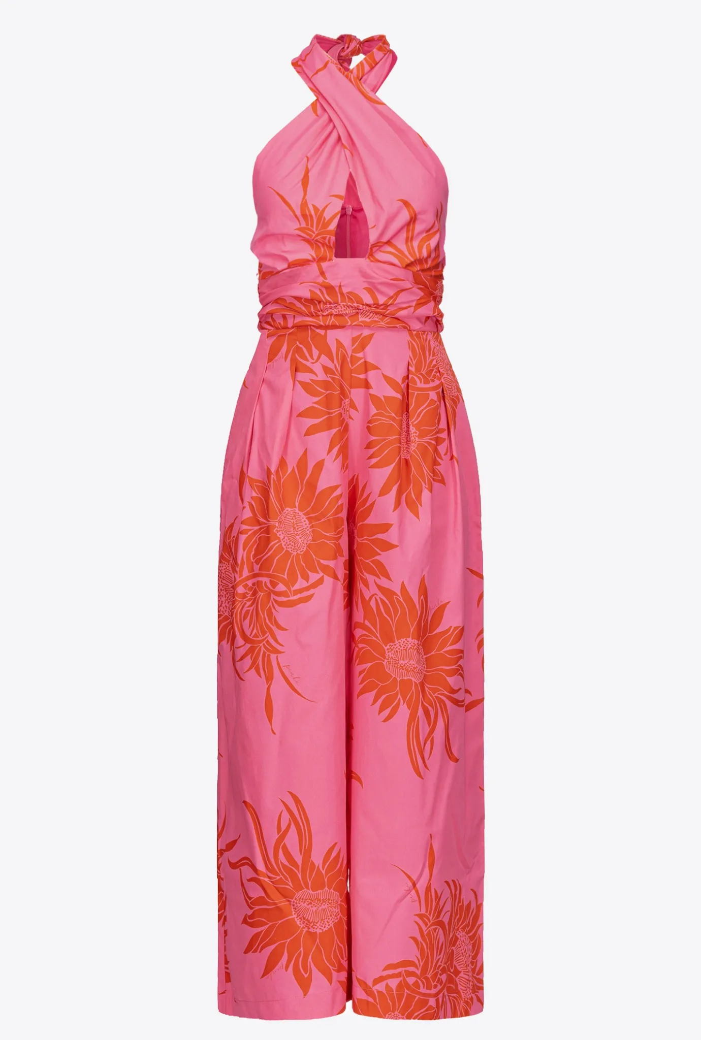 Robes|PINKO Combinaison A Imprime Grande Fleur Rose/Rouge