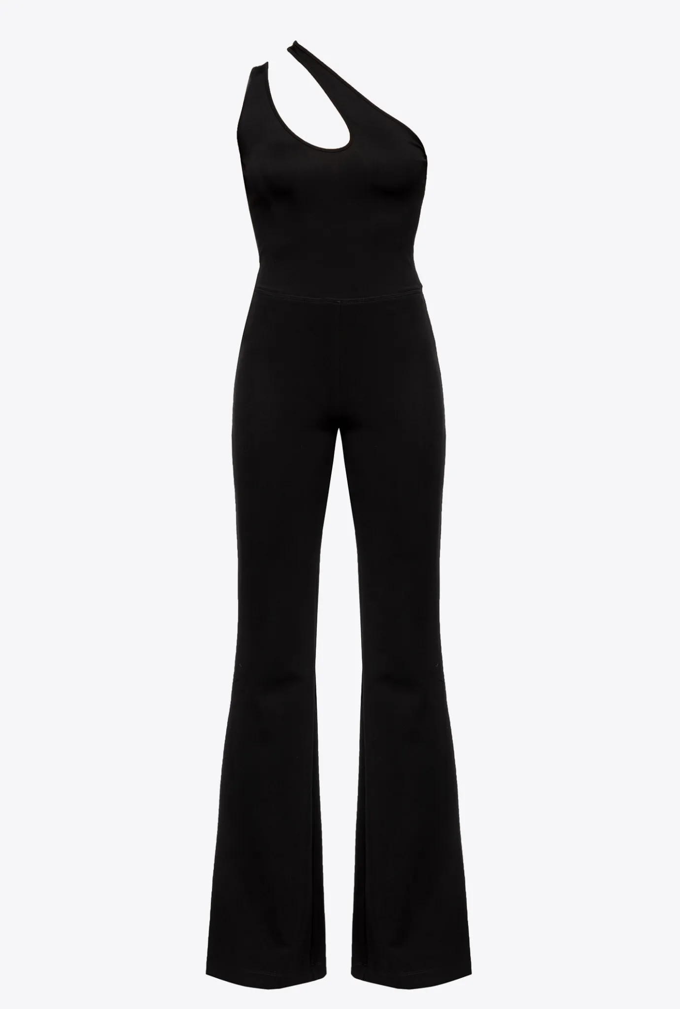 Robes|PINKO Combinaison Asymetrique En Tissu Technique Noir Limousine