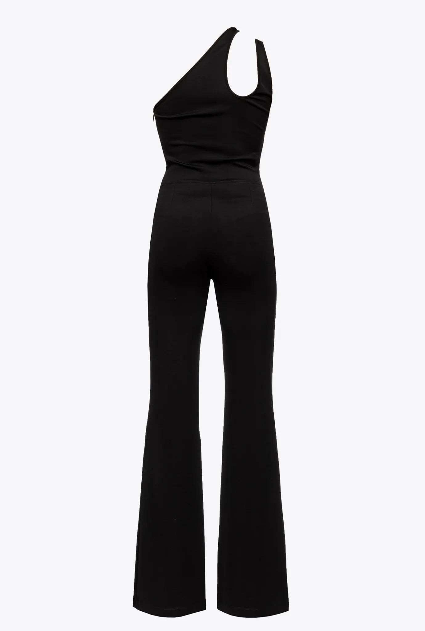 Robes|PINKO Combinaison Asymetrique En Tissu Technique Noir Limousine