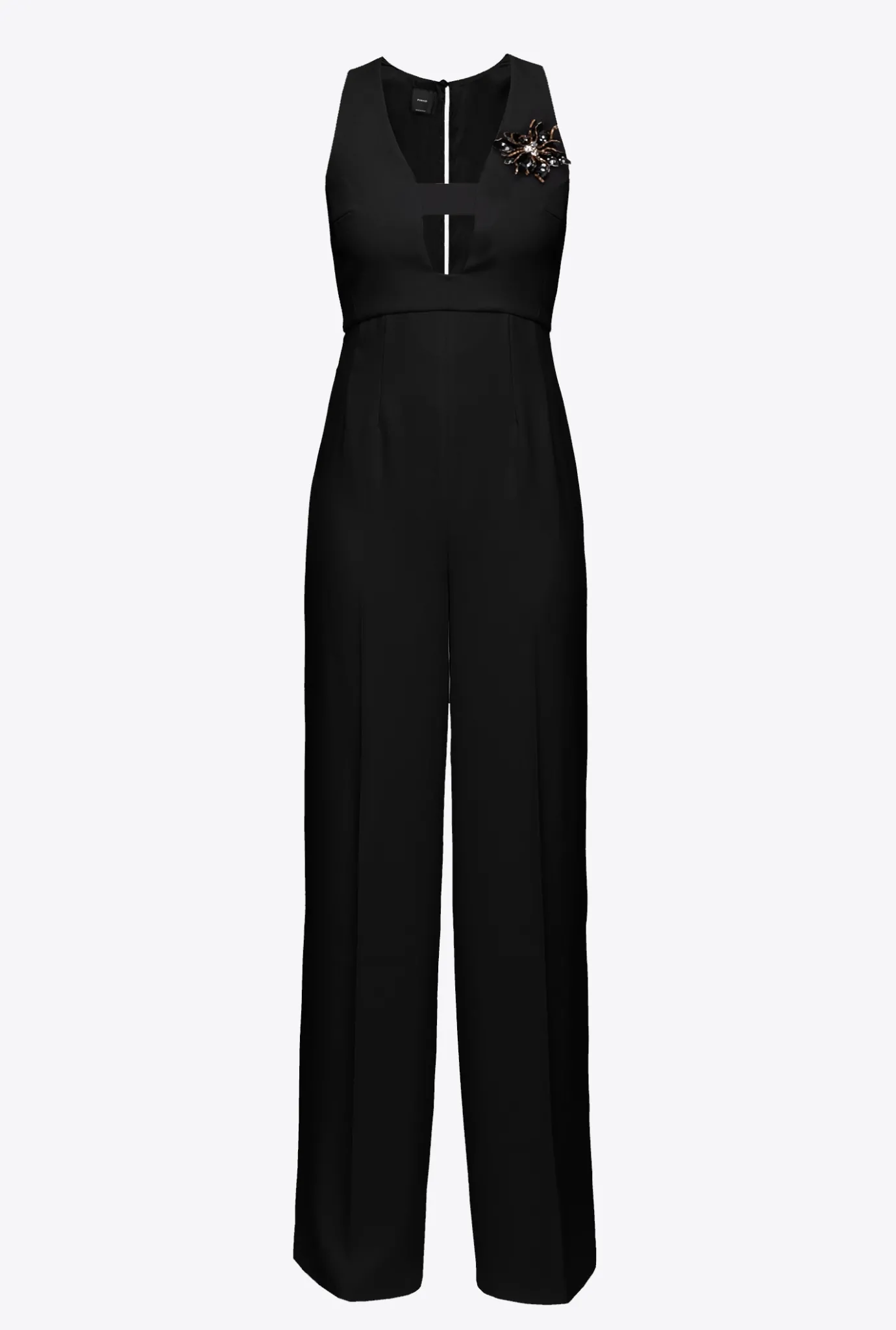 Robes|PINKO Combinaison Avec Broche Florale Noir Limousine