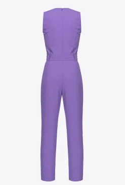 Robes|PINKO Combinaison Avec Decoupe Sur Le Devant Lilas Lavande