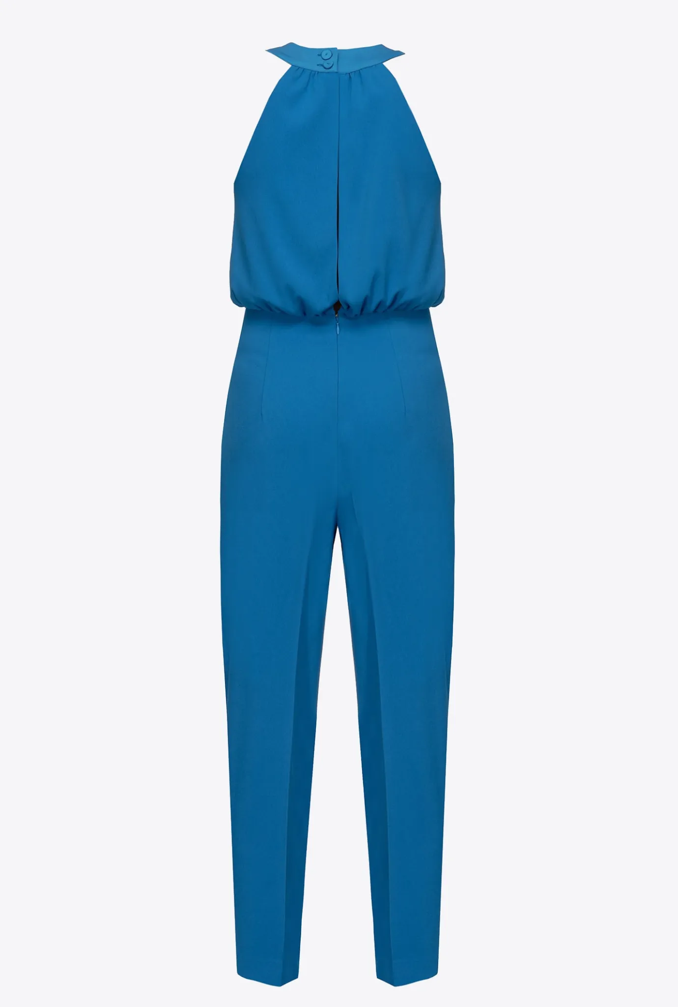Robes|PINKO Combinaison En Crepe Envers Satin Bleu Directoire