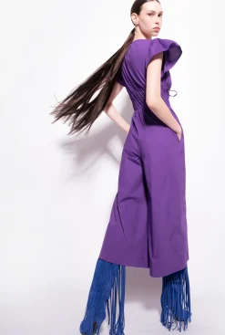 Robes|PINKO Combinaison En Popeline De Coton Violet Pride