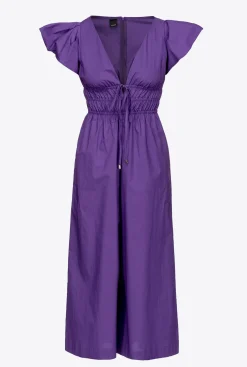 Robes|PINKO Combinaison En Popeline De Coton Violet Pride