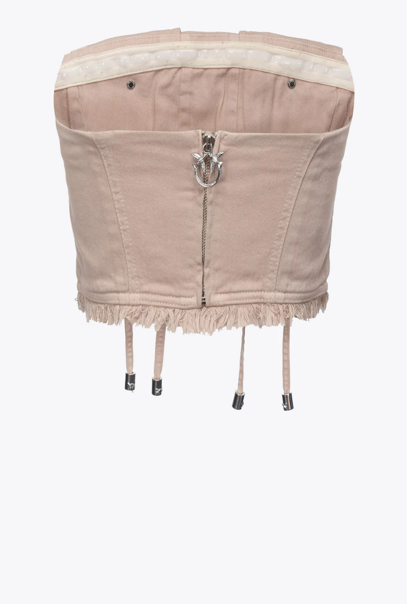 Tailleurs Et Ensembles|PINKO Crop Top Bustier Beige Rugby