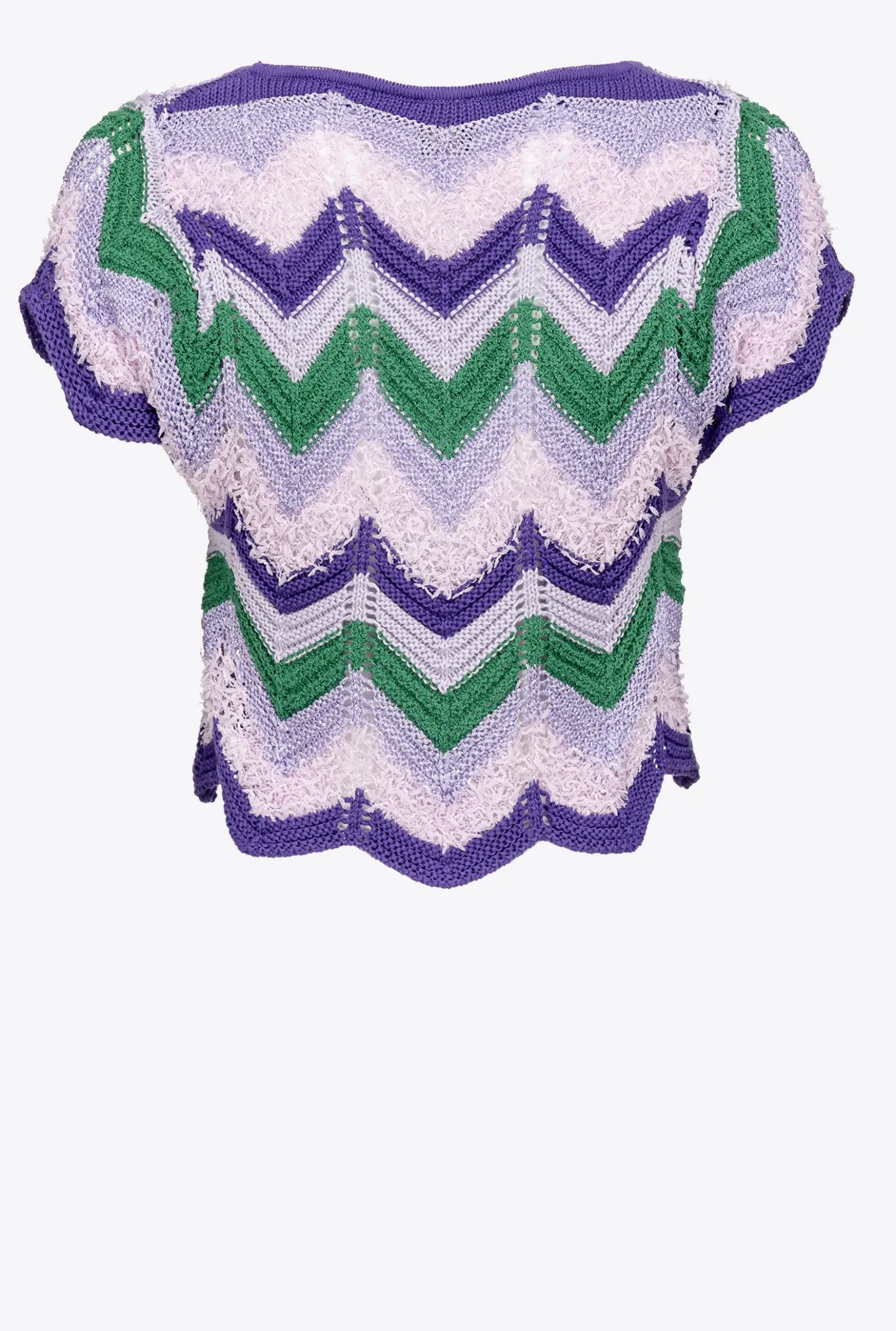 Tailleurs Et Ensembles|PINKO Crop Top En Crochet Multi. Vert/Lilas