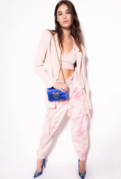 Topwear|PINKO Crop Top En Maille Rose-Fumee De Rose